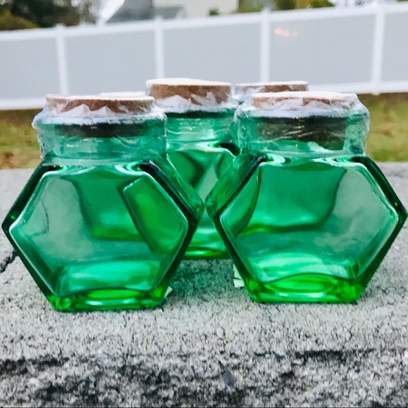 Pier 1 Other - NEW Set of 5 Pier 1 Imports Green Spice Jars